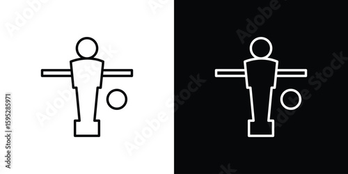 Foosball icons. linear trend modern icons set