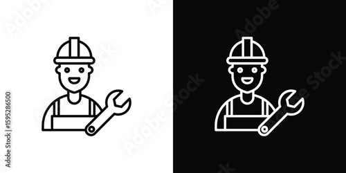 Engineer icons. linear trend modern icons set