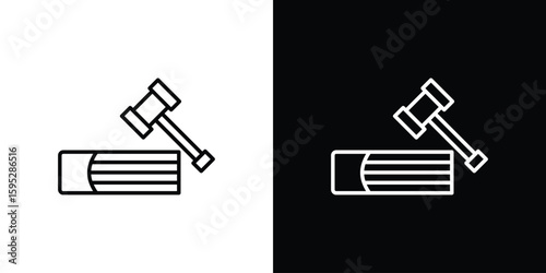 employment law icons. linear trend modern icons set