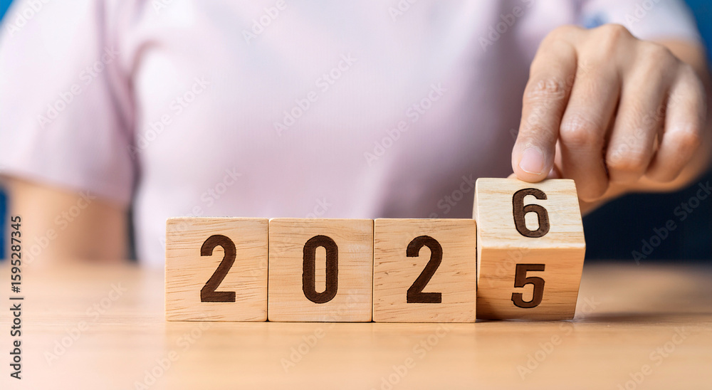 Naklejka premium Change 2025 2026