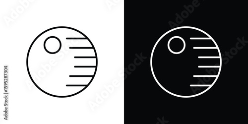 Death star icons. linear trend modern icons set