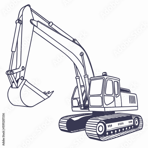 Excavator construction machine digging digger heavy machinery