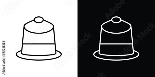 Coffee capsule icons. linear trend modern icons set