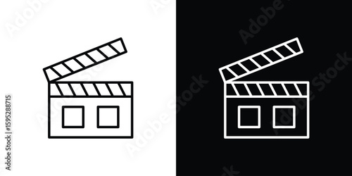 Cinema flapper icons. linear trend modern icons set