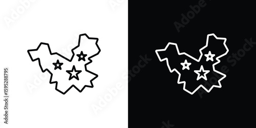 China map icons. linear trend modern icons set