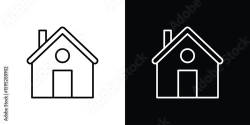 Chalet icons. linear trend modern icons set