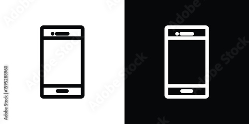 Cell phone icons. linear trend modern icons set