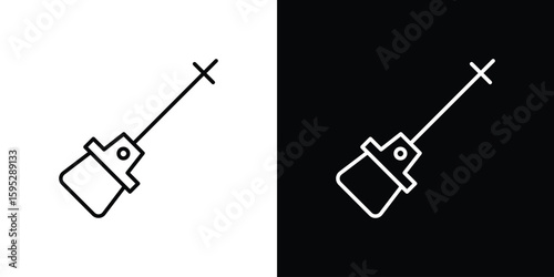 Car dipstick icons. linear trend modern icons set