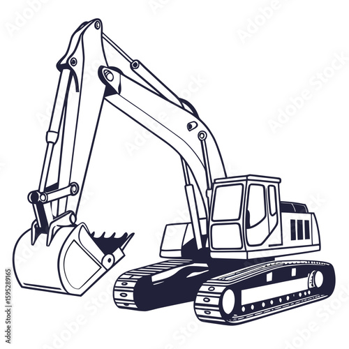 Heavy construction excavator digging machine heavy equipment