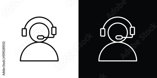 Callcenter icons. linear trend modern icons set