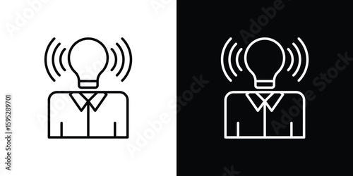 Brand awareness icons. linear trend modern icons set