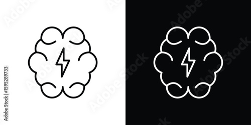 Brainstorm icons. linear trend modern icons set