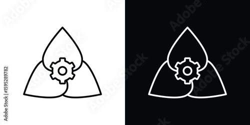 Bougainvillea icons. linear trend modern icons set