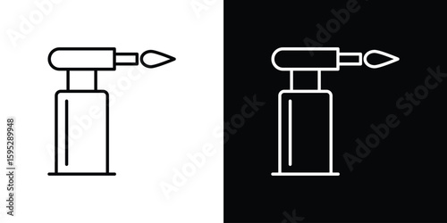 Blowtorch icons. linear trend modern icons set