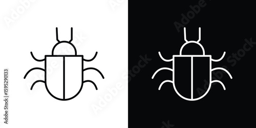 Bedbug icons. linear trend modern icons set