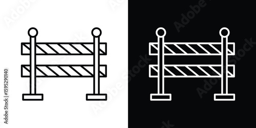 Barrier icons. linear trend modern icons set