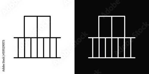 Balcony icons. linear trend modern icons set