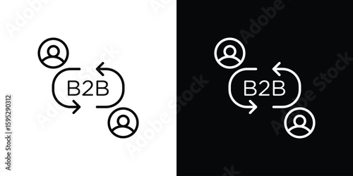 B2B icons. linear trend modern icons set