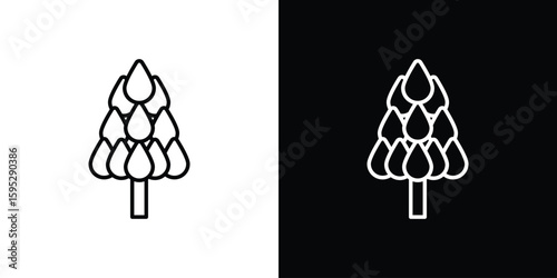 Artichoke icons. linear trend modern icons set