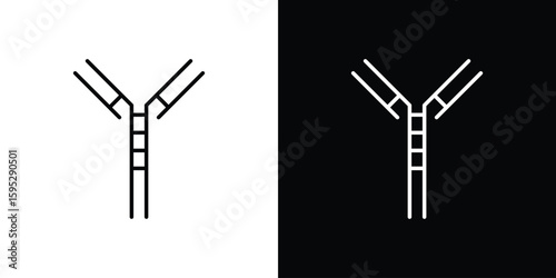 Antibody icons. linear trend modern icons set