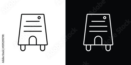 Air purifier icons. linear trend modern icons set