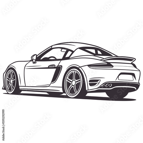 Sleek black sports car with aerodynamic design luxury vehicle automotive