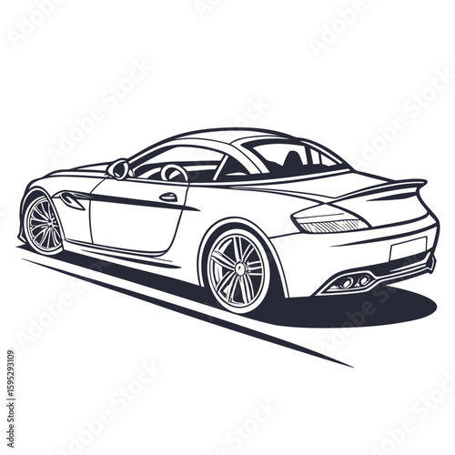 Sleek luxury convertible sports car with detailed wheels luxury car roadster