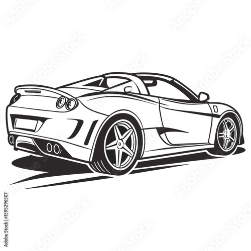 Sleek convertible sports car luxury automotive