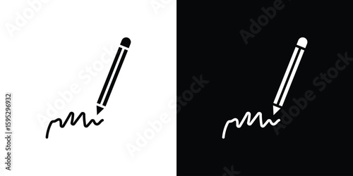 Write icon in modern thin line and glyph concept.