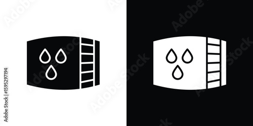 Water tank icon in modern thin line and glyph concept.