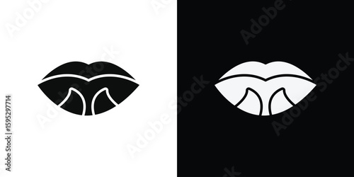 Tonsillitis icon in modern thin line and glyph concept.