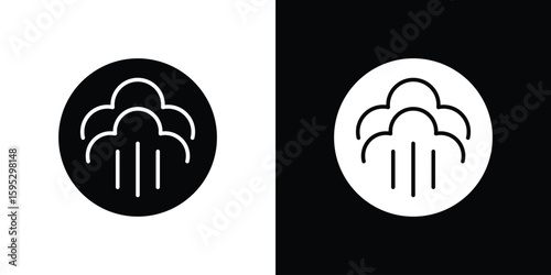 Steam icon in modern thin line and glyph concept.