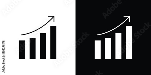 Stagflation icon in modern thin line and glyph concept.