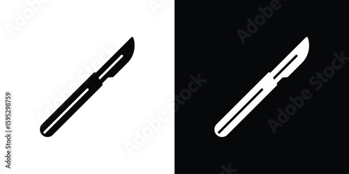 Scalpel icon in modern thin line and glyph concept.