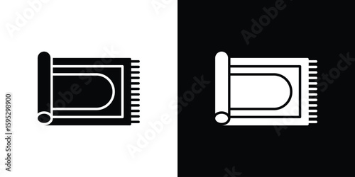 Rugs icon in modern thin line and glyph concept.