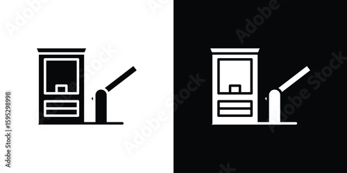 Road toll icon in modern thin line and glyph concept.