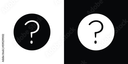 Question icon elements. A modern flat and line icons set