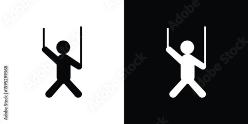 Puppet icon in modern thin line and glyph concept.