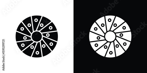 Perpetual motion icon in modern thin line and glyph concept.