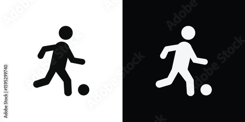 People playing Ball icon in modern thin line and glyph concept.