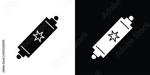 Mezuzah icon in modern thin line and glyph concept.