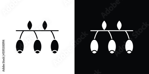 Jujube icon in modern thin line and glyph concept.