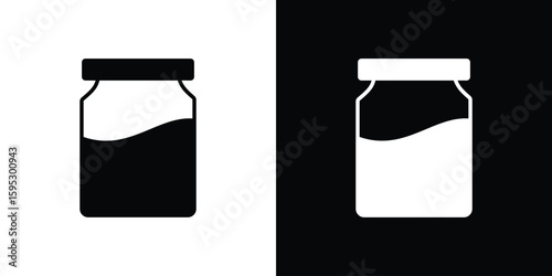 Jar icon in modern thin line and glyph concept.