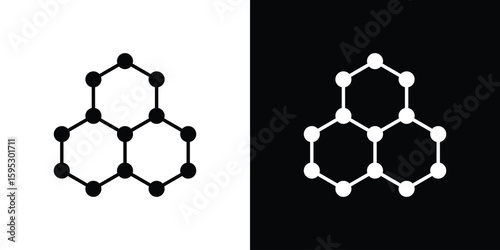 Graphene icon in modern thin line and glyph concept.