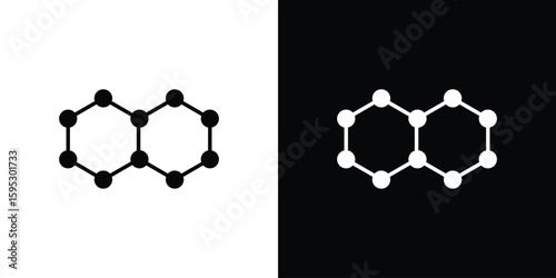 Graphene icon in modern thin line and glyph concept.