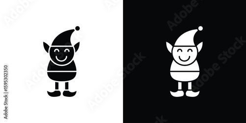 Elf icon in modern thin line and glyph concept.