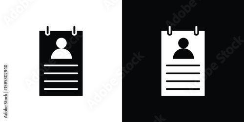 Curriculum icon in modern thin line and glyph concept.