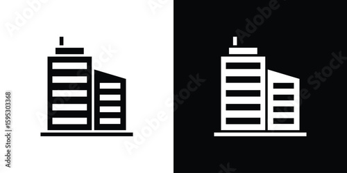 Foto Company icon in modern thin line and glyph concept.
