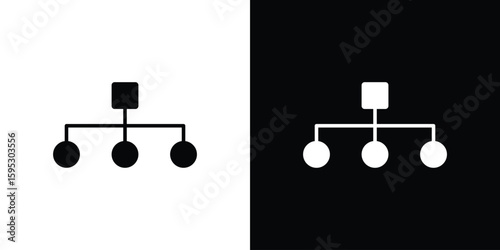 classification icon in modern thin line and glyph concept.