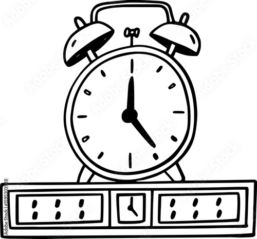 alarm clock vector illustration